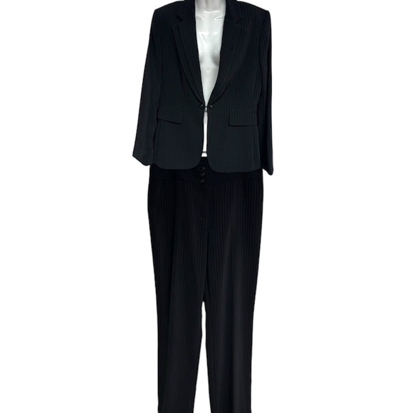 Tahari Black Pinstripe Blazer pants set - Picture 1 of 13